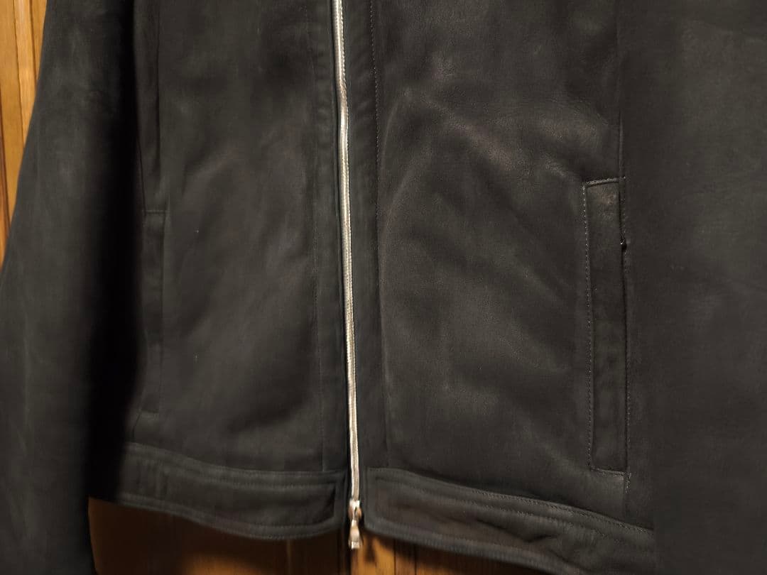 新品　EMMETI JURI ユリ ムートンジャケット　ブラック　サイズ50