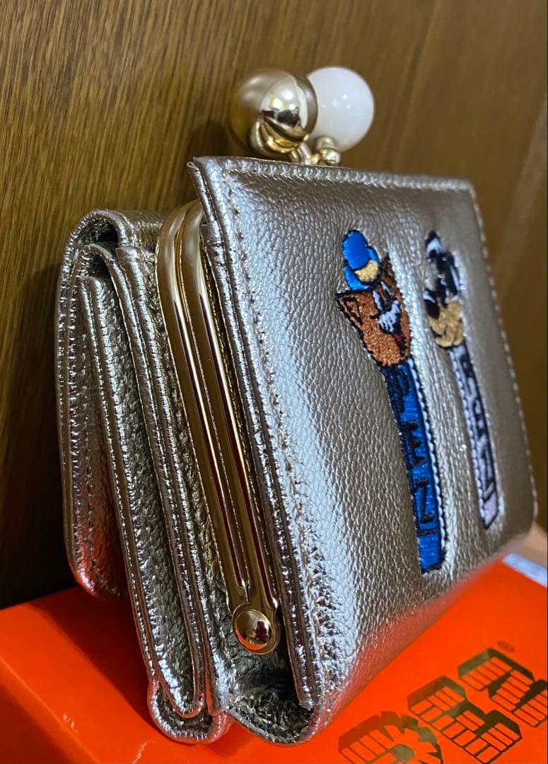 未使用PEZ(ペッツ) ×ear 本革　コラボがま口財布