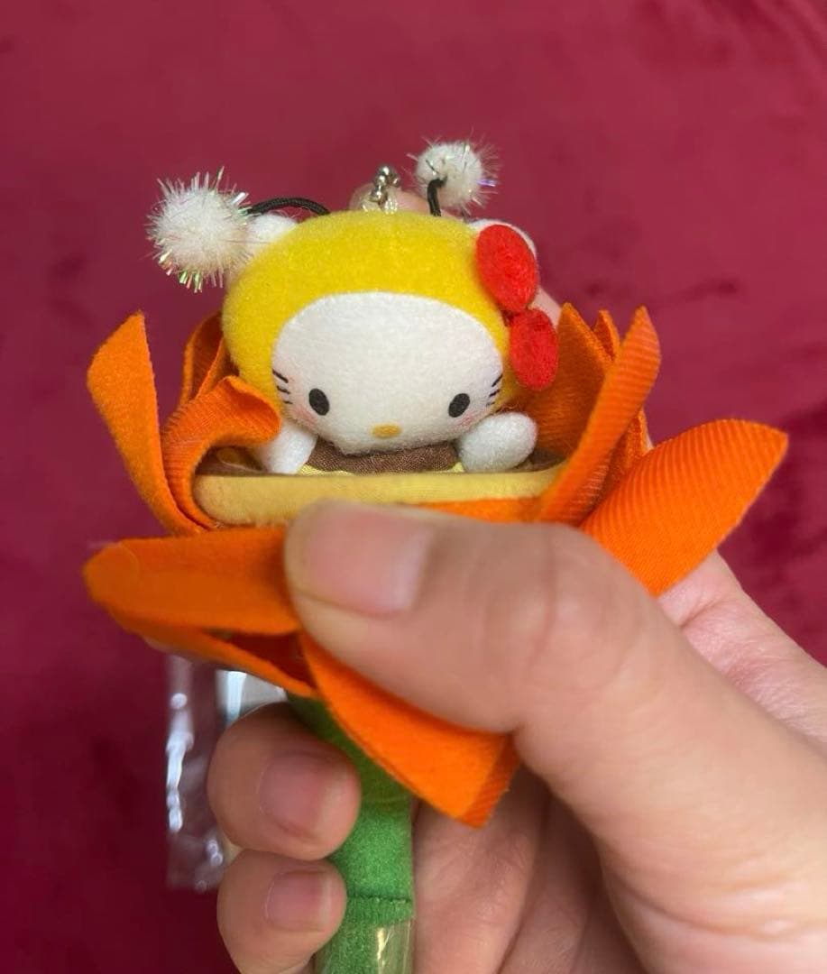 激レア·タグ付き☆ハローキティ 花 妖精 キーホルダー ペン 3体セット