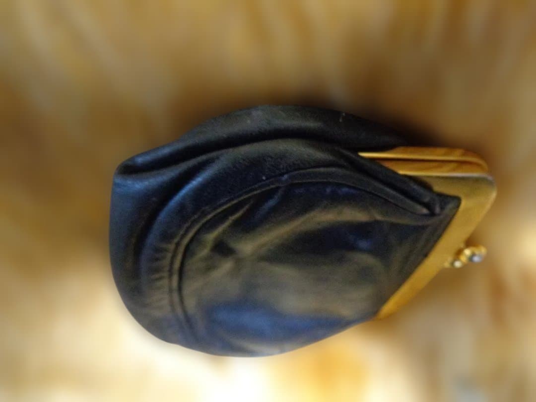 PRADA ブラック レザー がま口 ケース