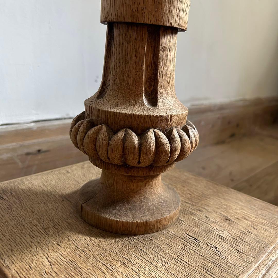 フランスアンティーク 剥離 木製バードバス 花台 スタンド 回転式　回転台