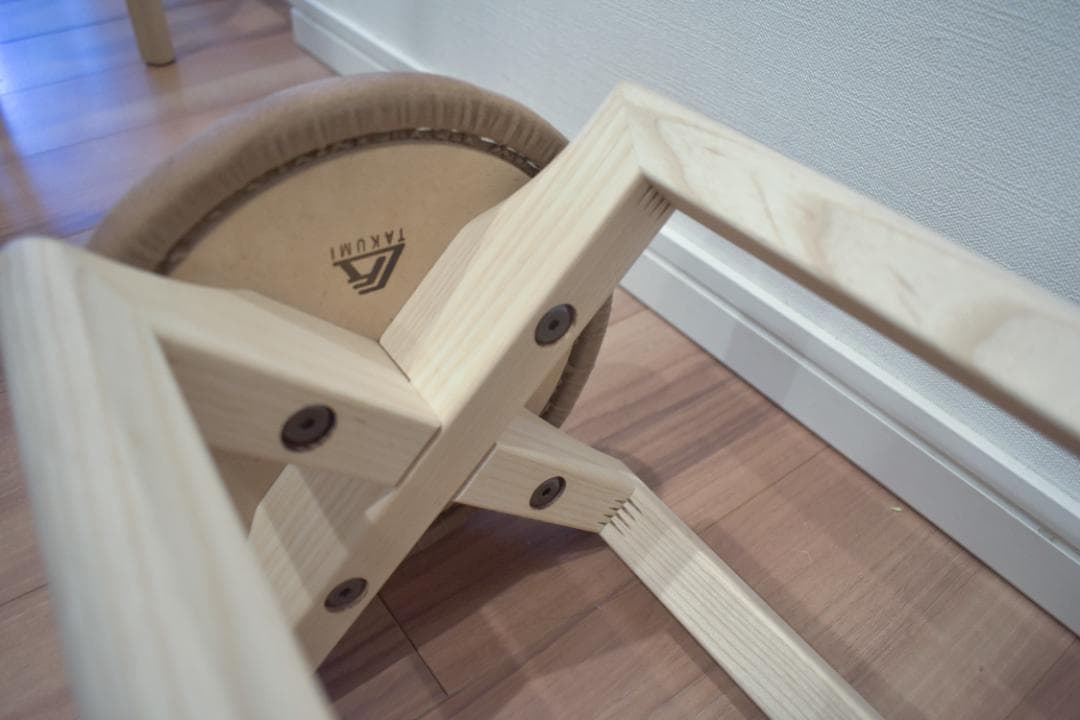 匠工芸-マッシュルームスツール 日本製家具 Lサイズ-ココア