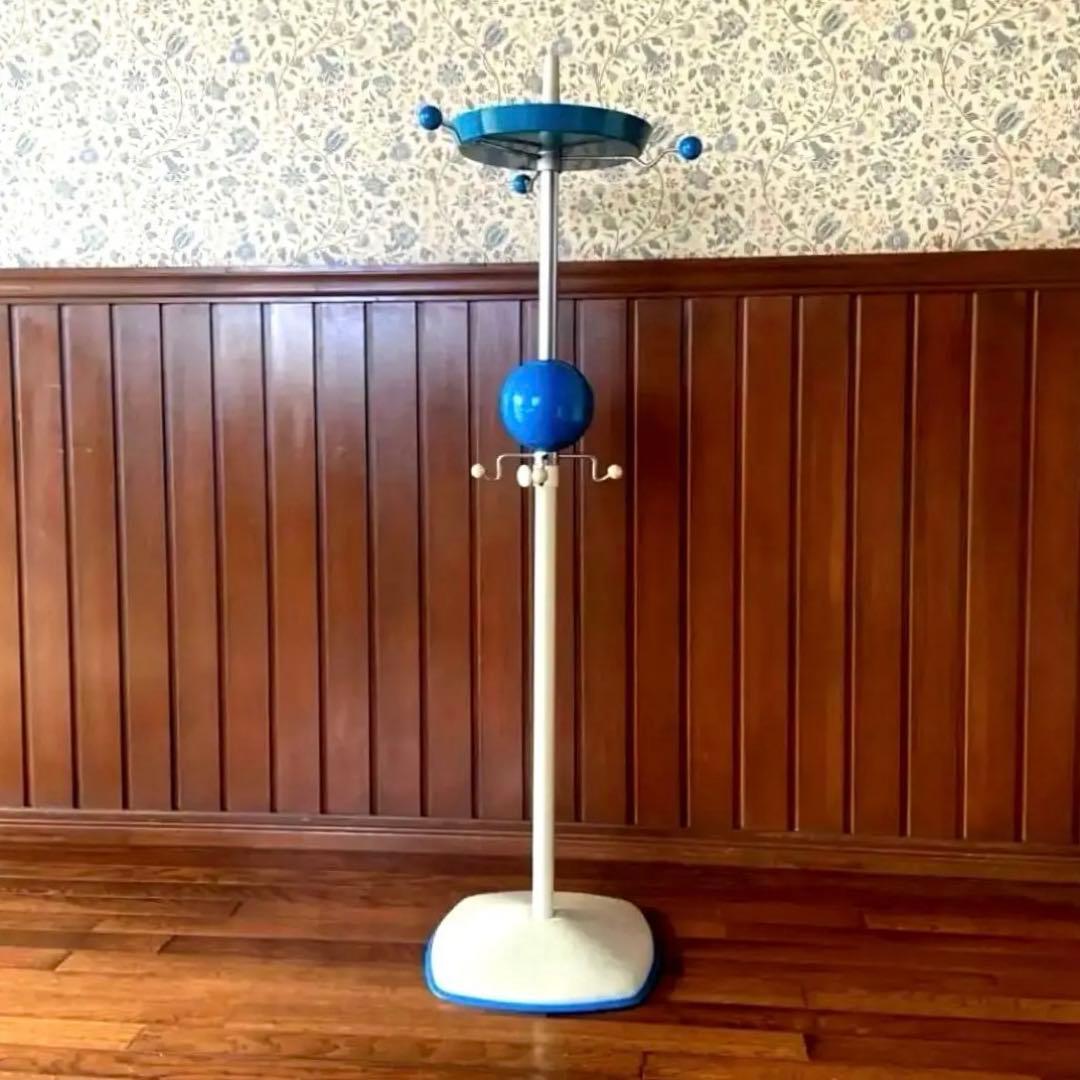 70’s スペースエイジ　ポールハンガー　昭和レトロ　貯金箱付き　当時物