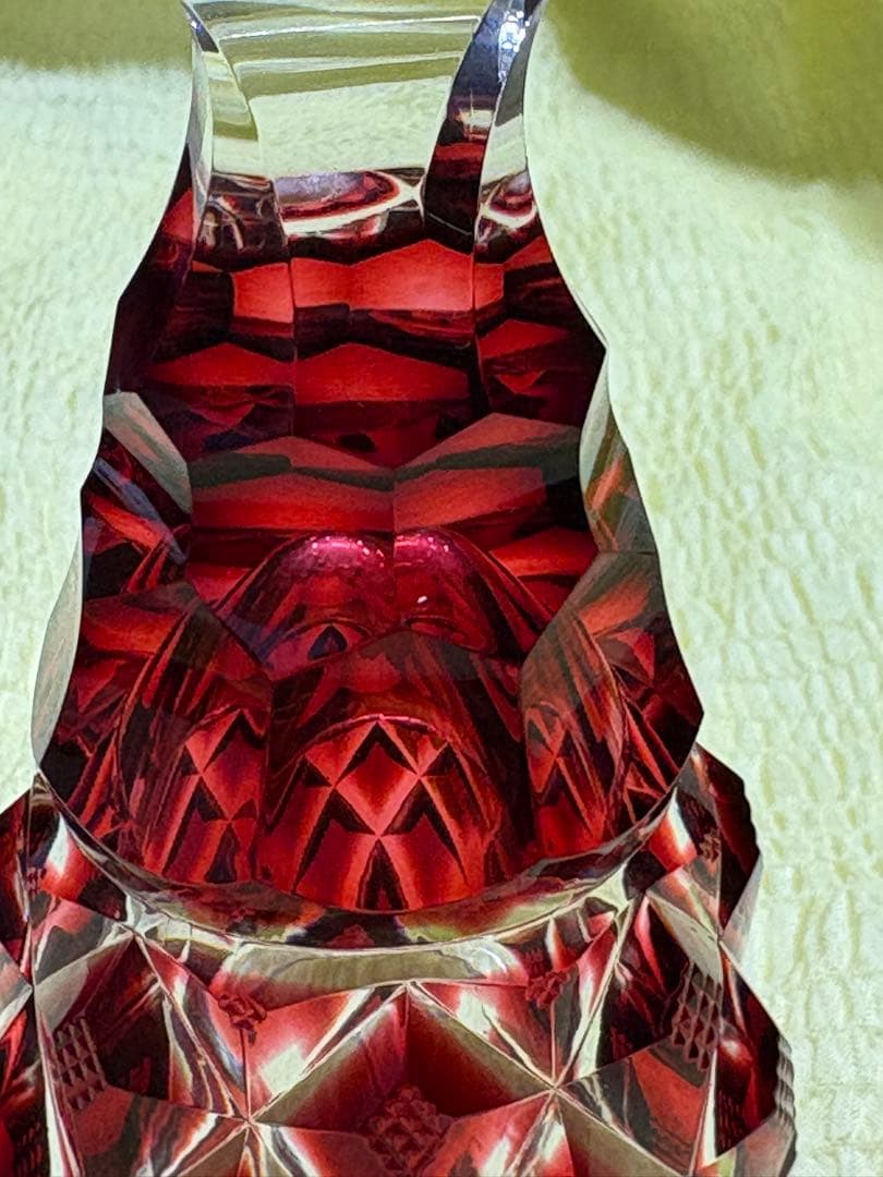 【希少】薩摩切子脚付杯 復元島津 ✨ガハハ本舗お宝倉庫市