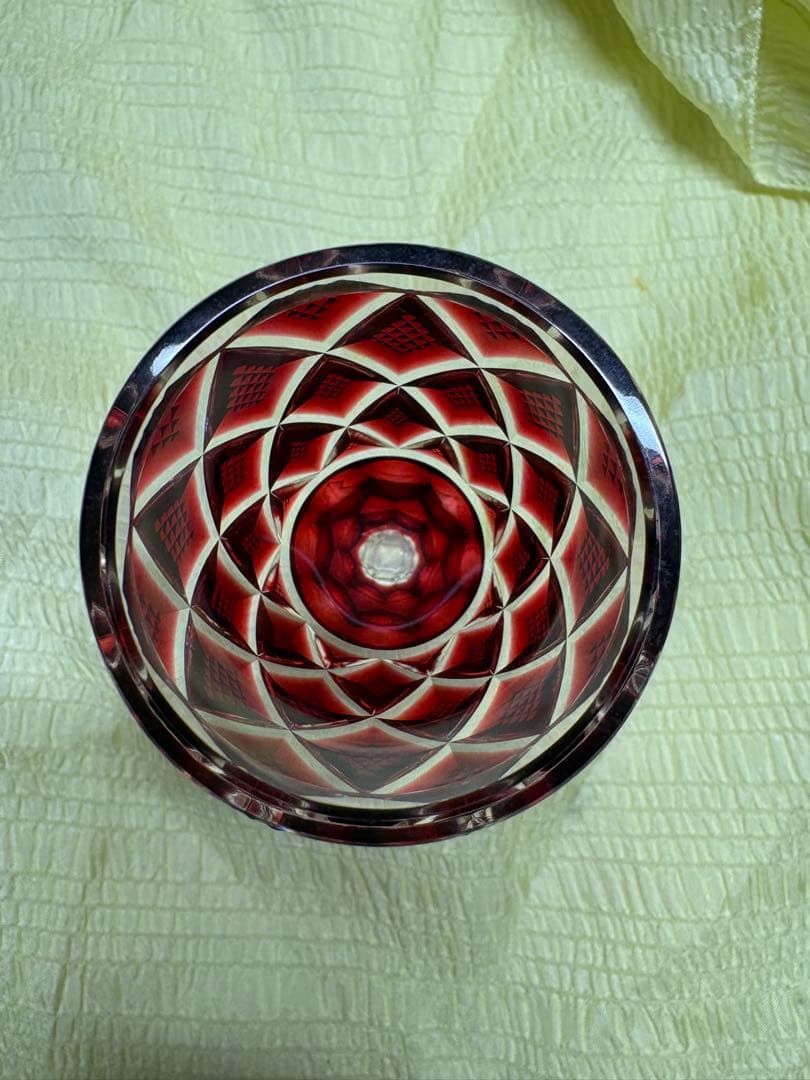 【希少】薩摩切子脚付杯 復元島津 ✨ガハハ本舗お宝倉庫市