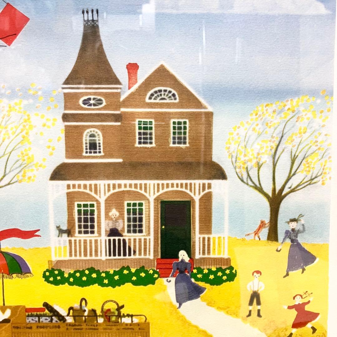 ジョアン・ケース作　「生地売りの商人」　版画　リトグラフ　限定200