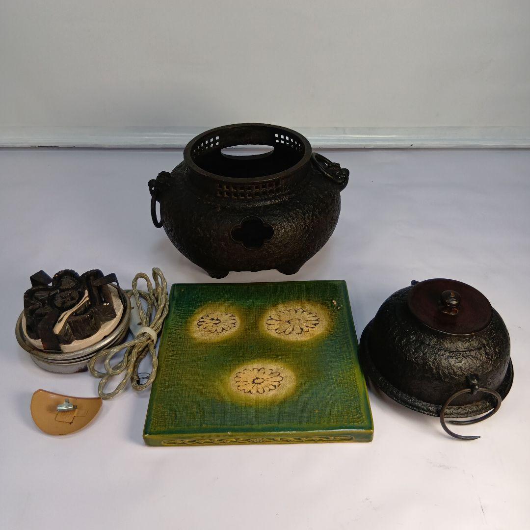 【送料無料】茶釜 　茶道具　 風呂釜　 茶器 　茶道　 銅蓋 　古道具