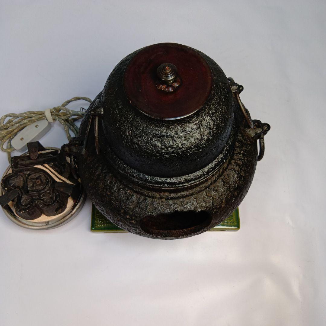 【送料無料】茶釜 　茶道具　 風呂釜　 茶器 　茶道　 銅蓋 　古道具