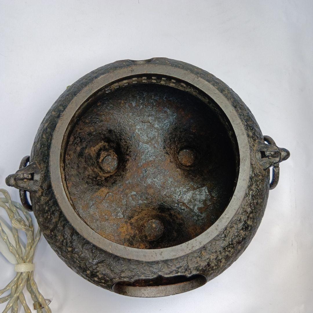 【送料無料】茶釜 　茶道具　 風呂釜　 茶器 　茶道　 銅蓋 　古道具