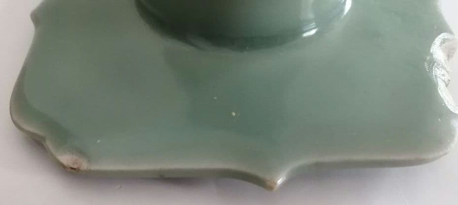 古伊万里　青磁盃台