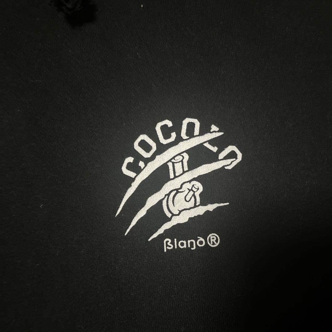 m*a様 ［美品］COCOLO ロゴプリント ブラックパーカー Lサイズ
