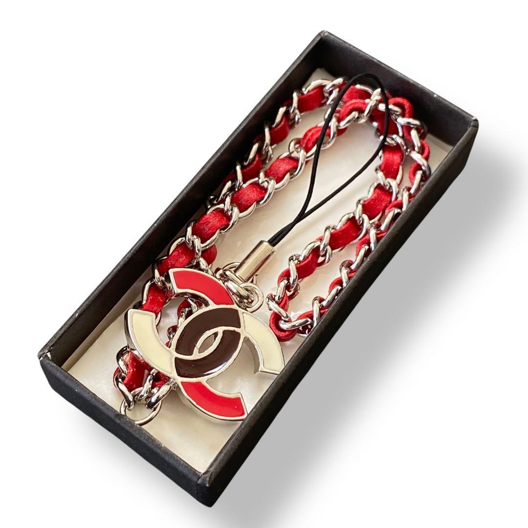 【希少　美品】CHANEL ココマーク　スマホ　ストラップ　キーホルダー