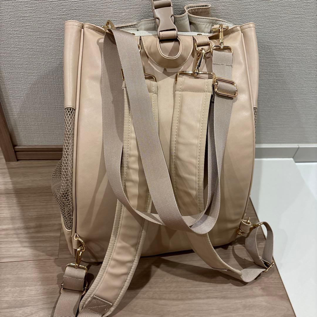 モンシェリ　2wayメッシュ巾着ペットバッグ