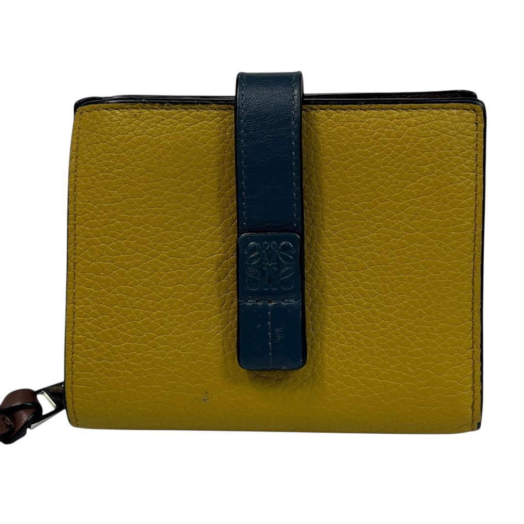 希少✨ロエベ バーティカルウォレット 二つ折り財布 アナグラム 型押し