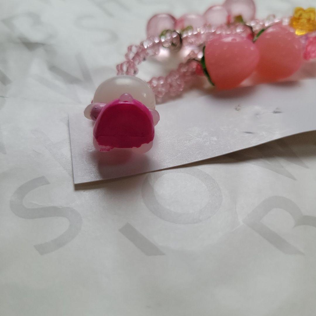 HELLOKITTYストラップフルーツビーズ2001年平成レトロ入手困難キティ