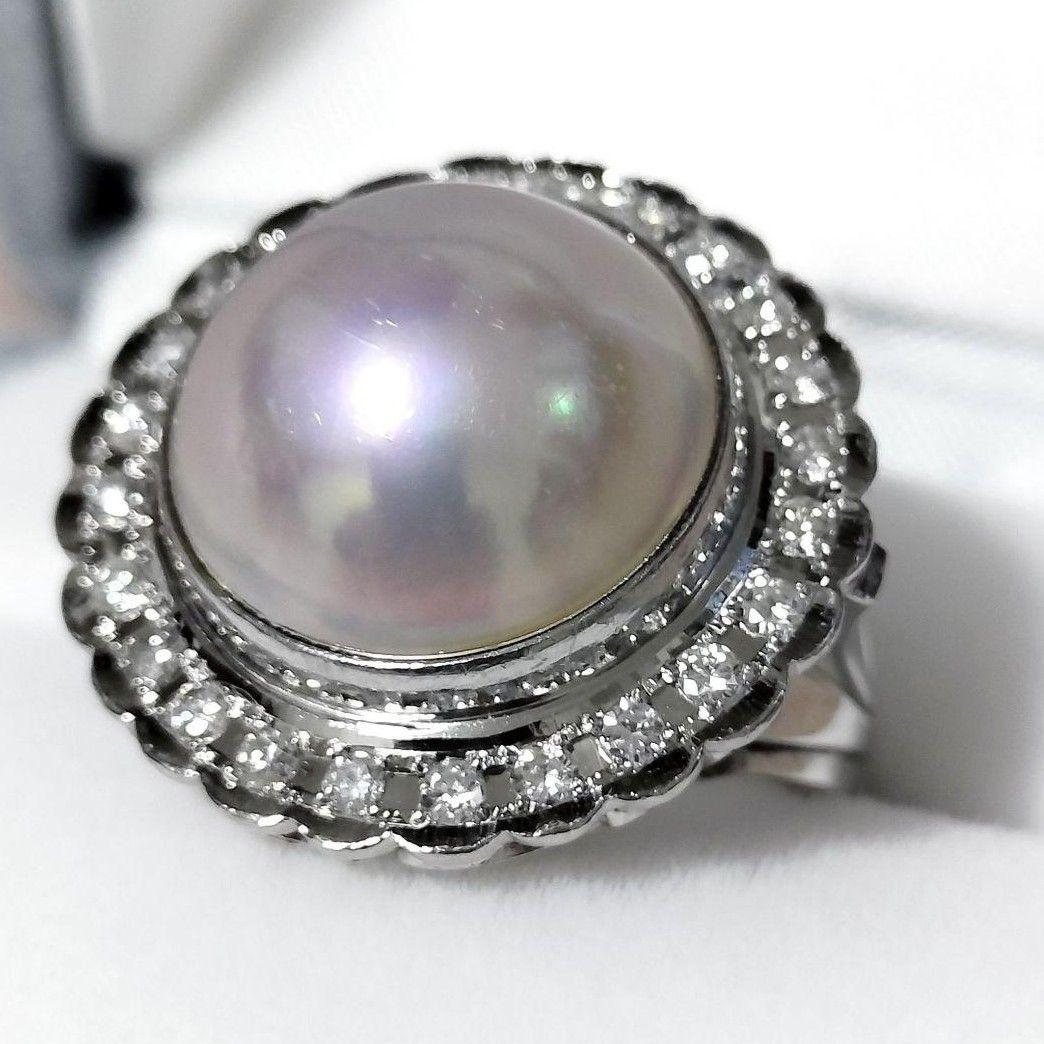 いちいちマーマー パール リング Pt900 サファイア ネックレス