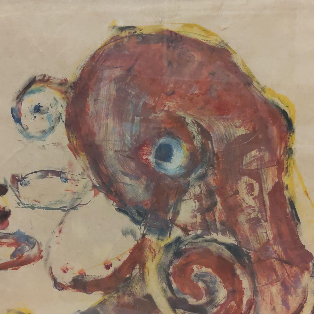 蛸のペインティング　額装　縁起物