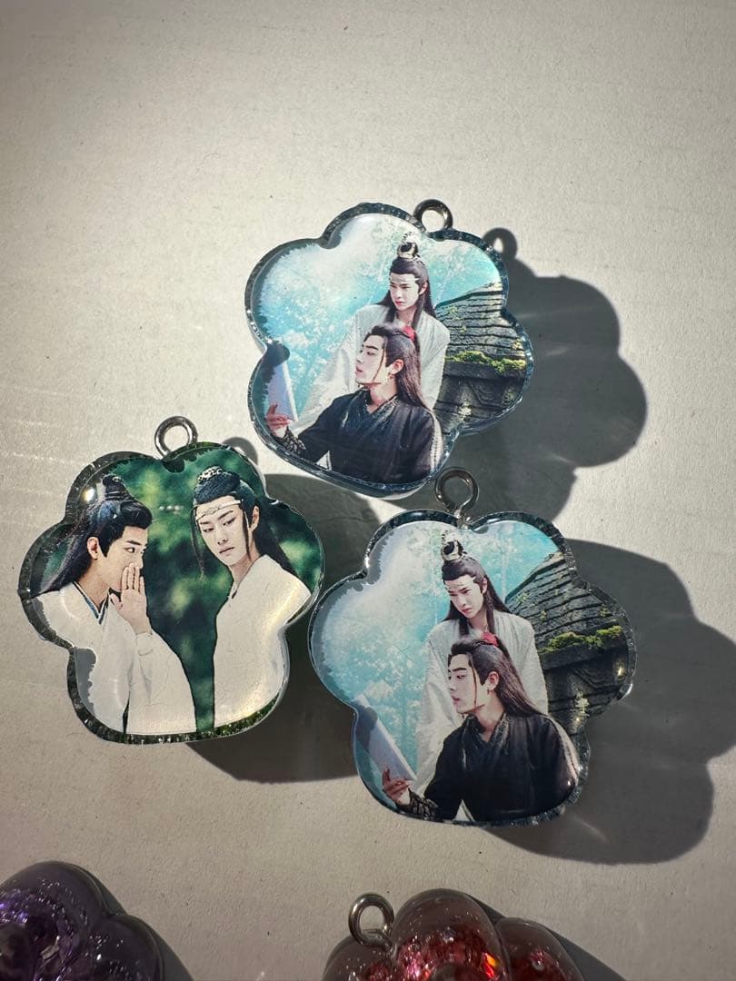 Mサイズ 肖戦 王一博 レジン肉球キーホルダー　9点セット❣️1226