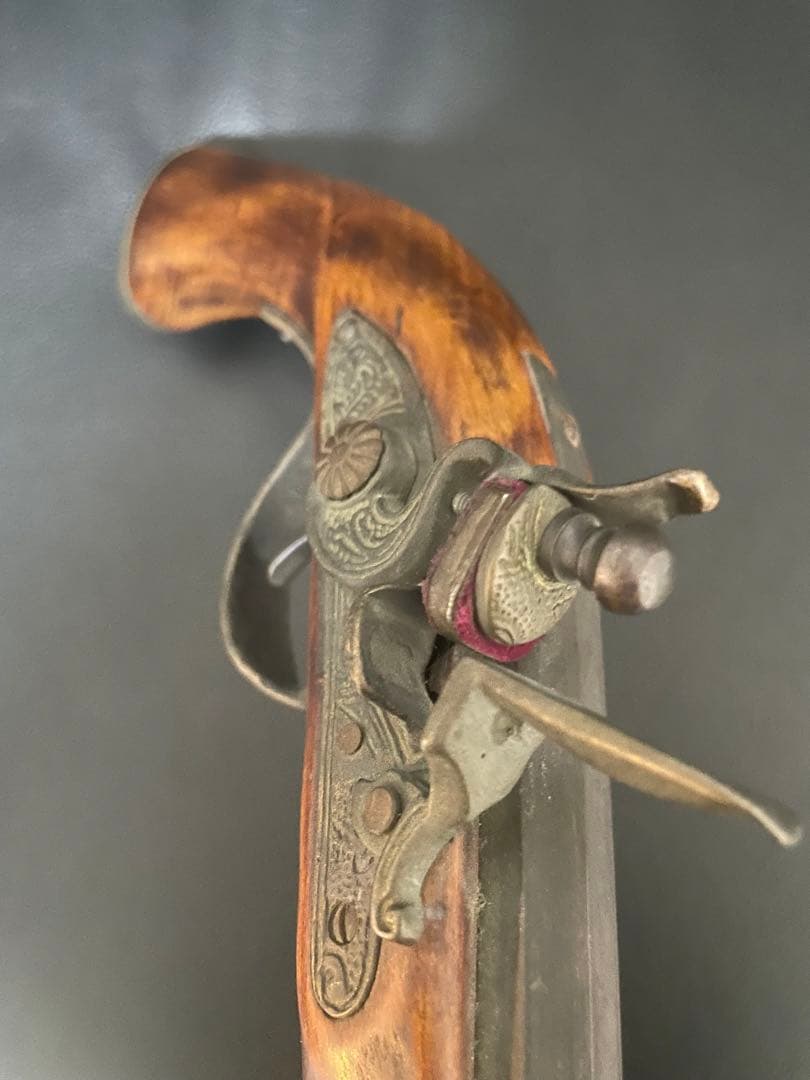 フリントロックピストル 木製グリップ