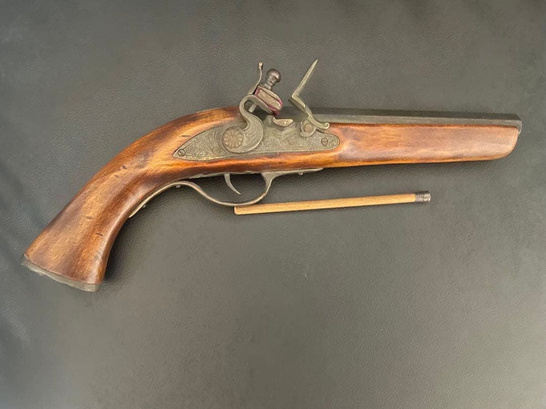 フリントロックピストル 木製グリップ