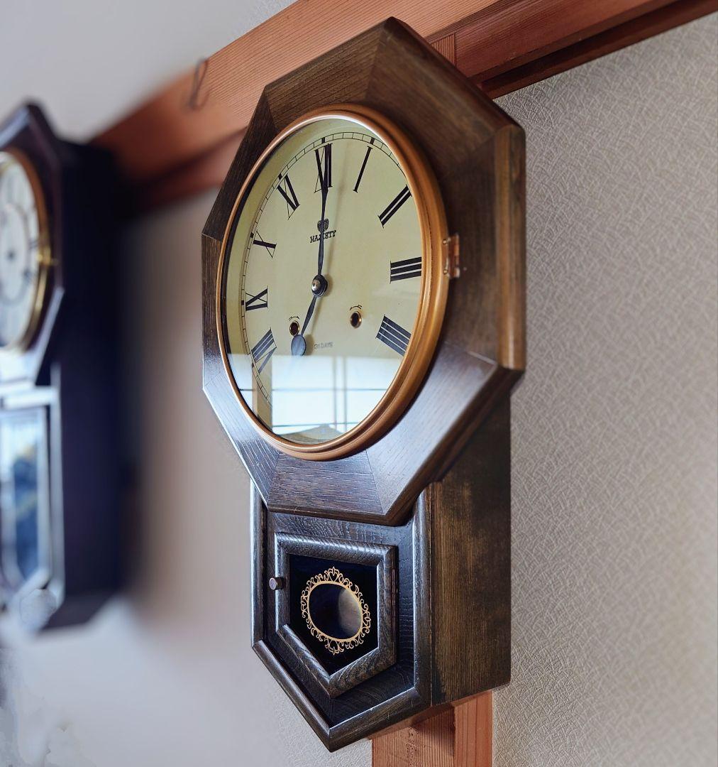 〈完動・極美品〉武田時計MAJESTY　31日巻　八角ゼンマイ振り子時計　古時計