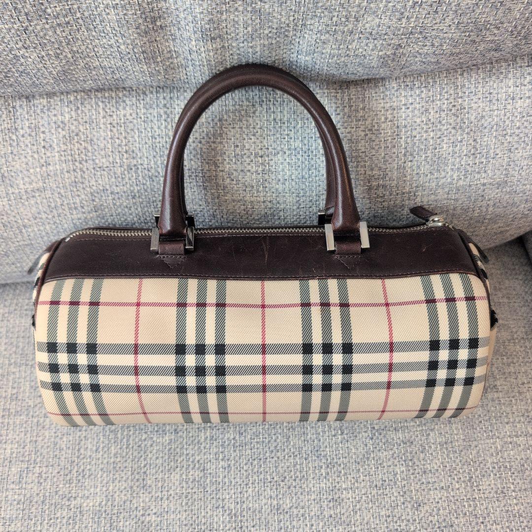 Burberry ノバチェック柄 ハンドバッグ 横幅30cm ミニボストンバッグ