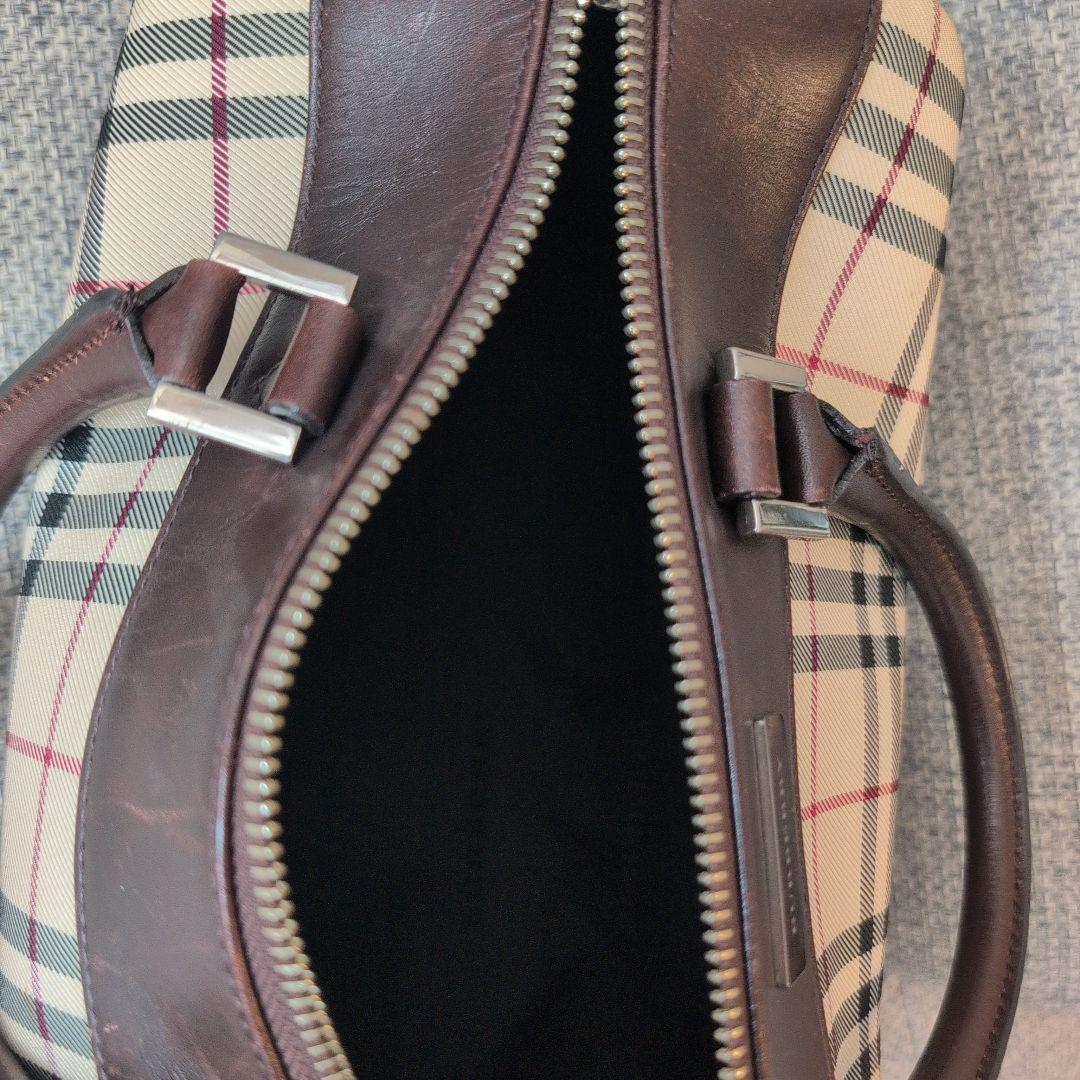Burberry ノバチェック柄 ハンドバッグ 横幅30cm ミニボストンバッグ