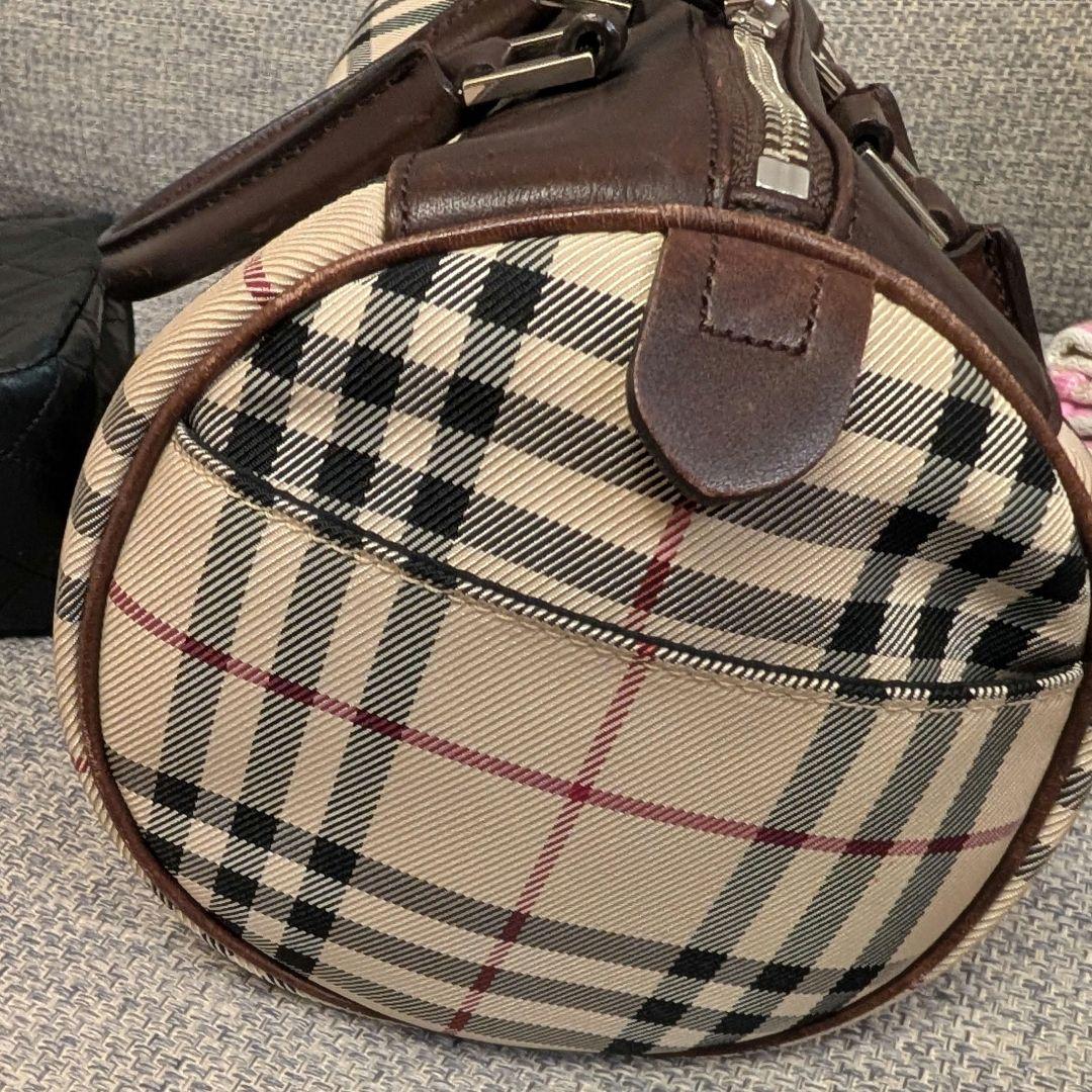 Burberry ノバチェック柄 ハンドバッグ 横幅30cm ミニボストンバッグ