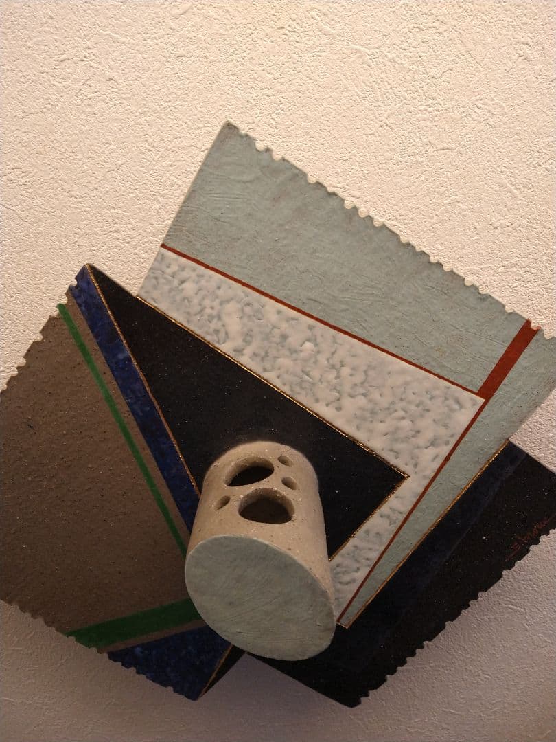 壁掛け　陶板　陶芸　インテリア　花器