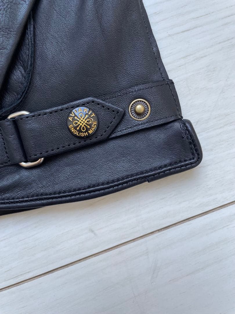 未使用 英国製 ルイスレザー グローブ ブラック 手袋 本革 黒