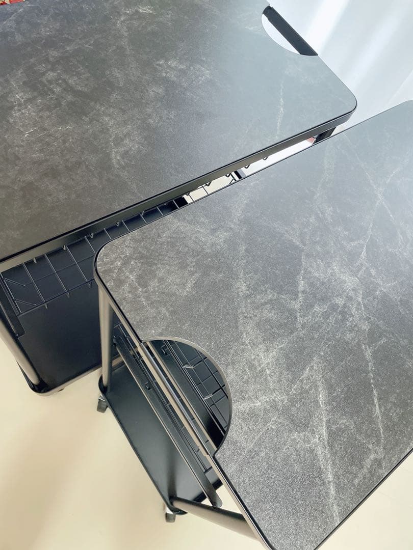 【未使用】ワゴン　キャスター付き 高さ調整 収納　作業台 キッチンワゴン