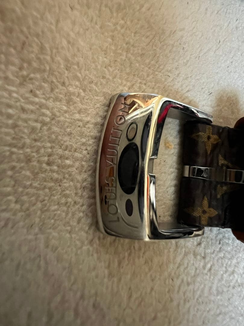 訳あり　Louis Vuitton モノグラム レザーベルト 尾錠　本物