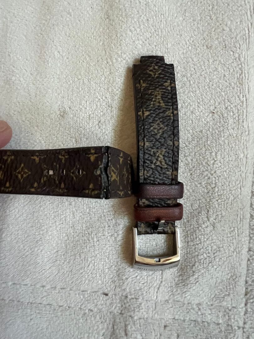 訳あり　Louis Vuitton モノグラム レザーベルト 尾錠　本物