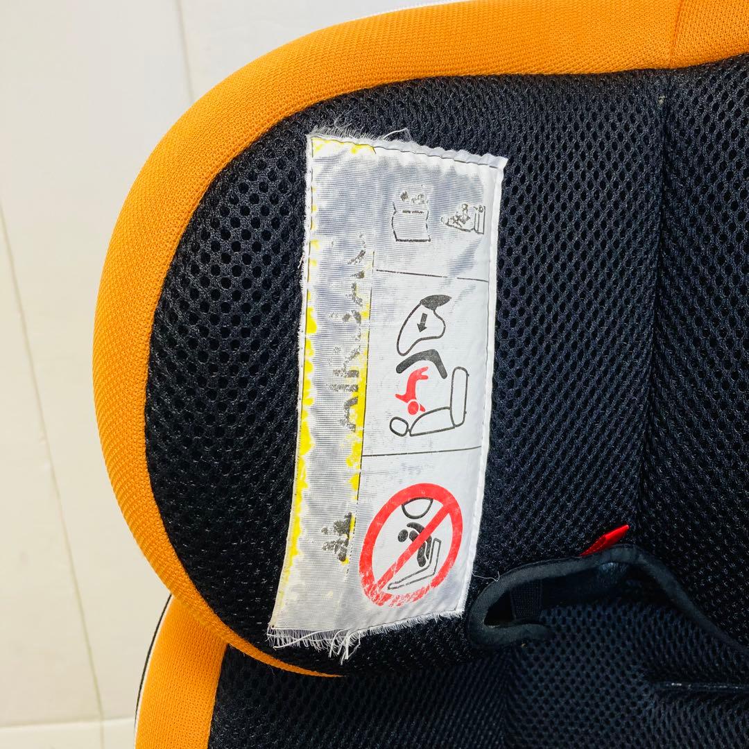 【美品】リーマン　チャイルドシート　ジュニアシート　カイナ　ブラックオレンジ