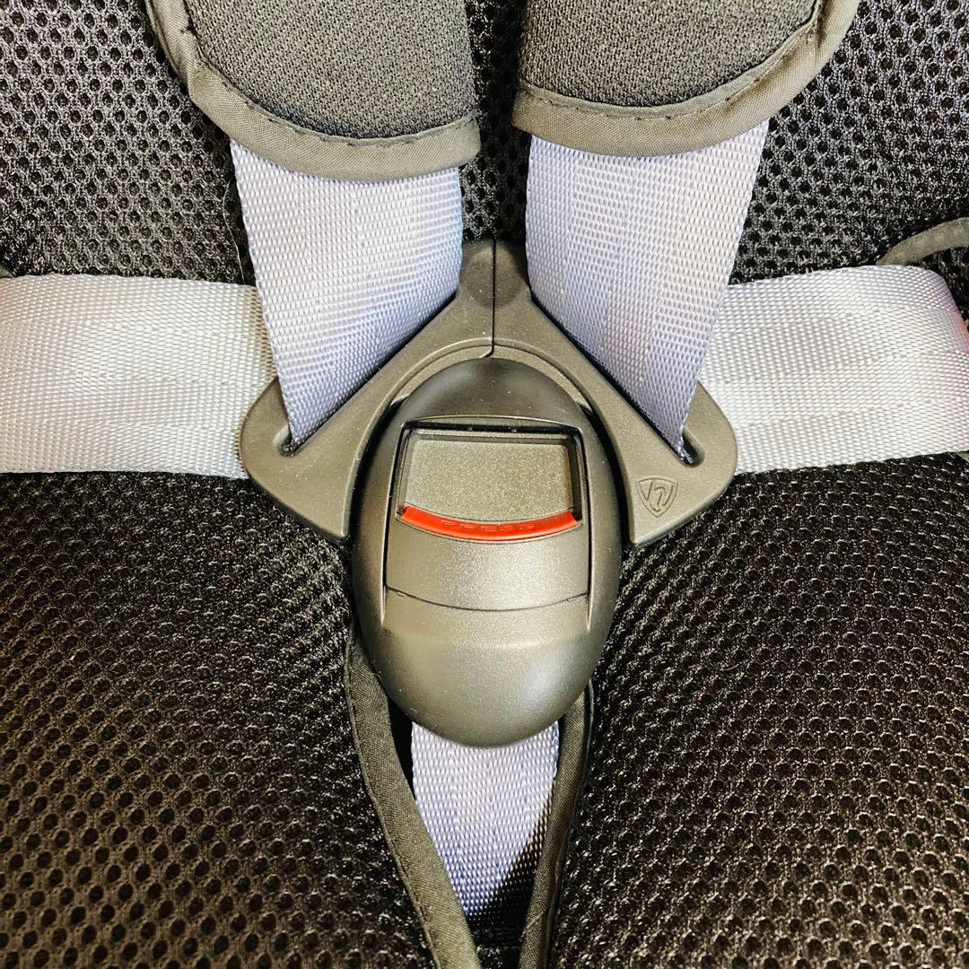 【美品】リーマン　チャイルドシート　ジュニアシート　カイナ　ブラックオレンジ