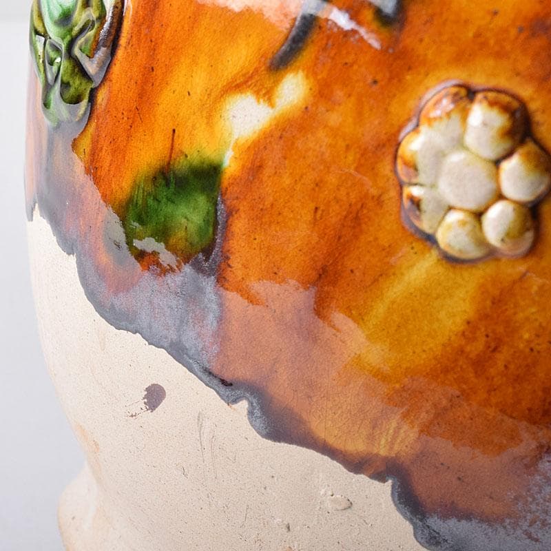 中国　唐三彩　丸壺　C　R8655H