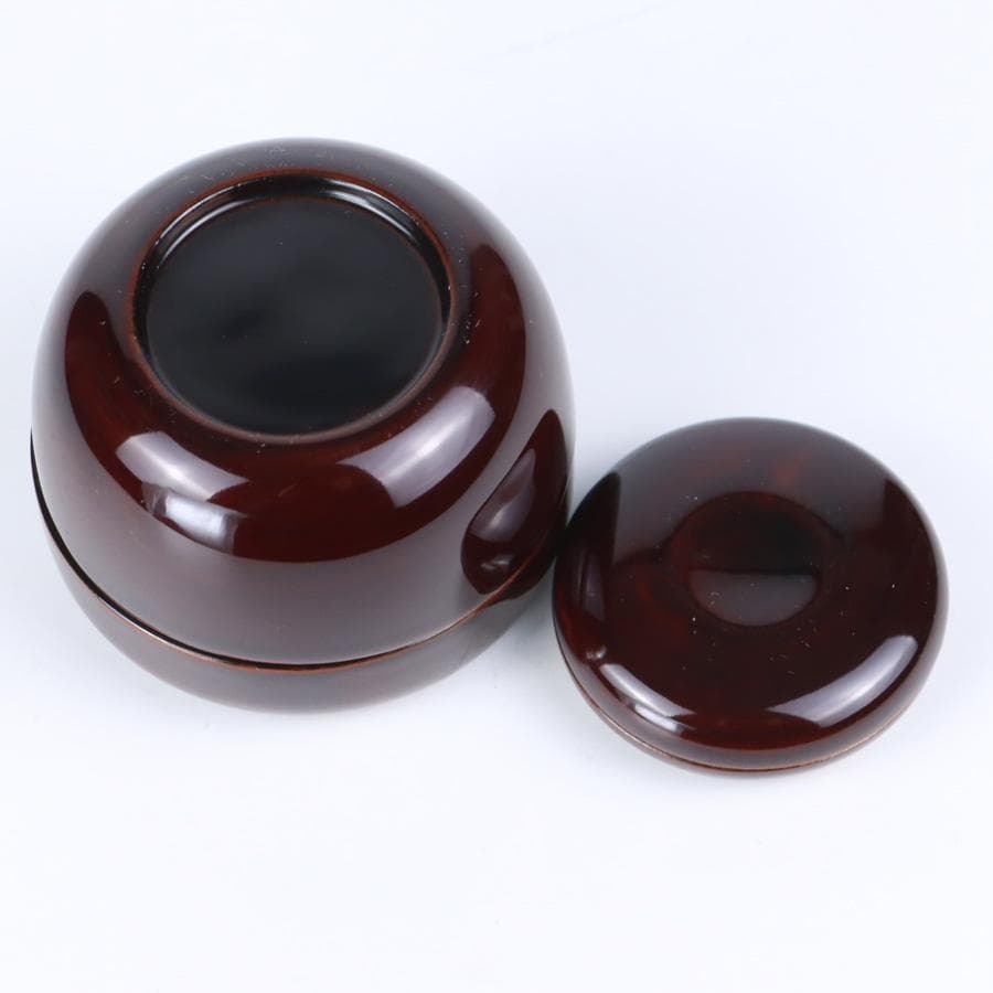 Y3104-2 高台寺蒔絵 茶箱セット 赤絵茶碗 棗 他 紙箱付　BBB