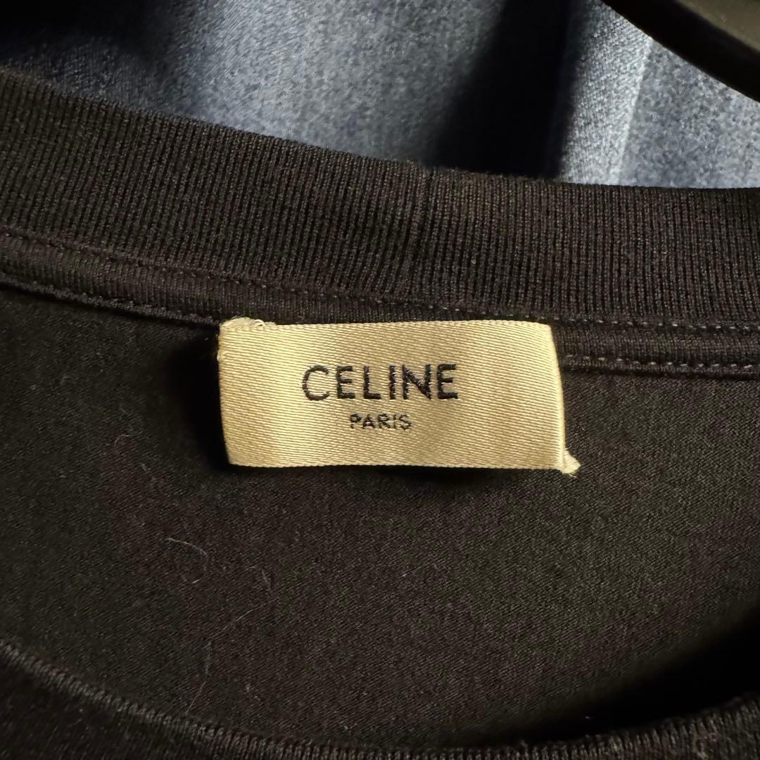 CELINE ブラック ロゴ Tシャツ 美品