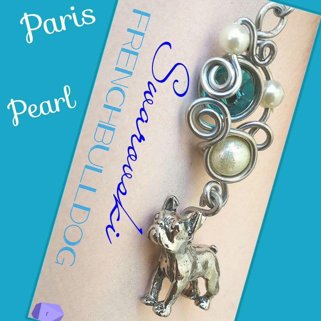 14kgf  パリ購入❤新品 フレンチブルドック 公式スワロフスキー　ピアス