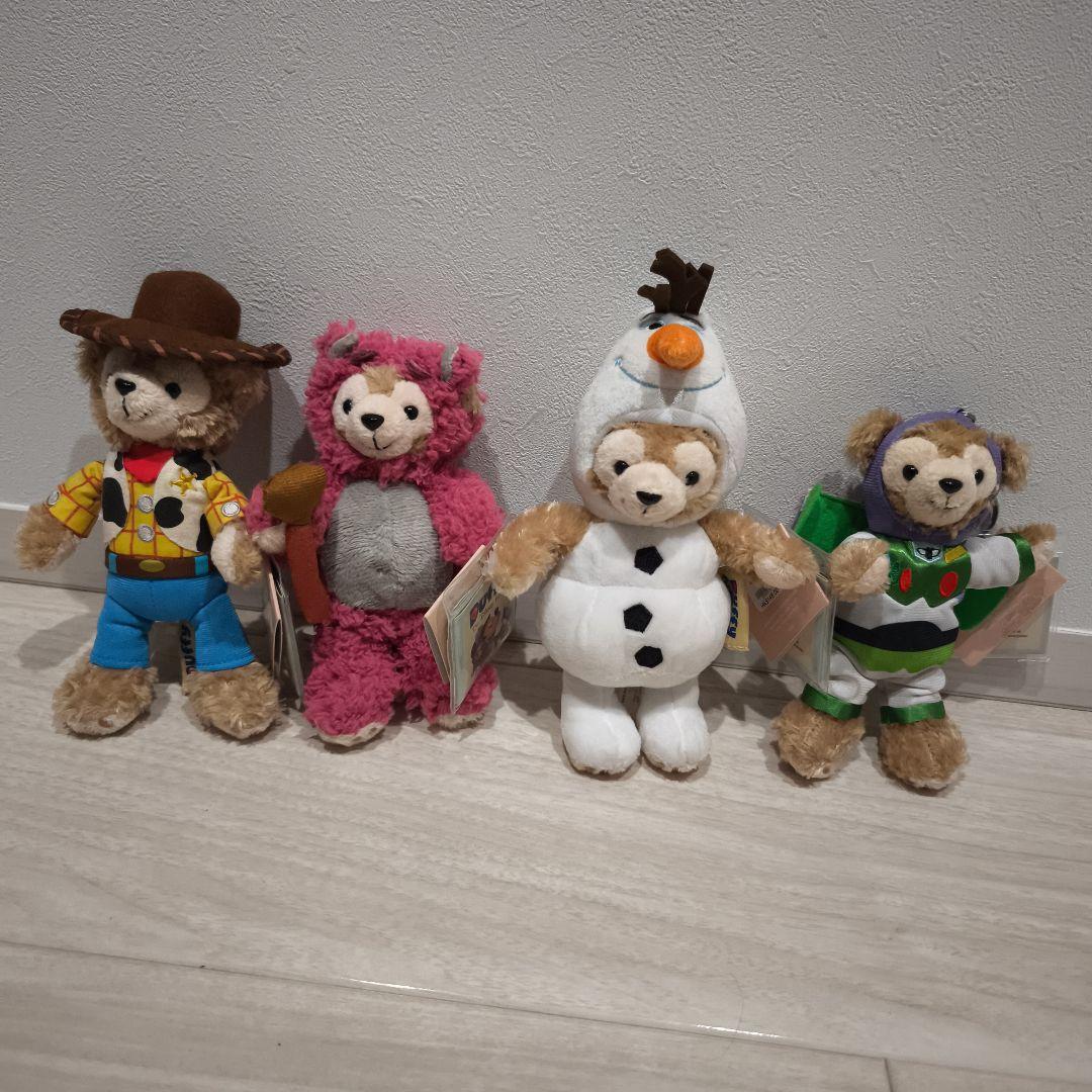 【激レア】香港ディズニー ダッフィー×トイストーリー ぬいぐるみキーホルダー