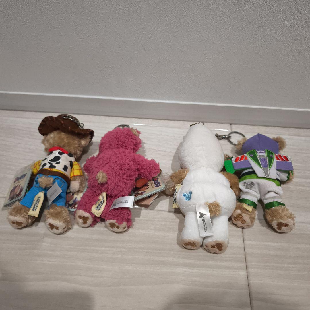 【激レア】香港ディズニー ダッフィー×トイストーリー ぬいぐるみキーホルダー