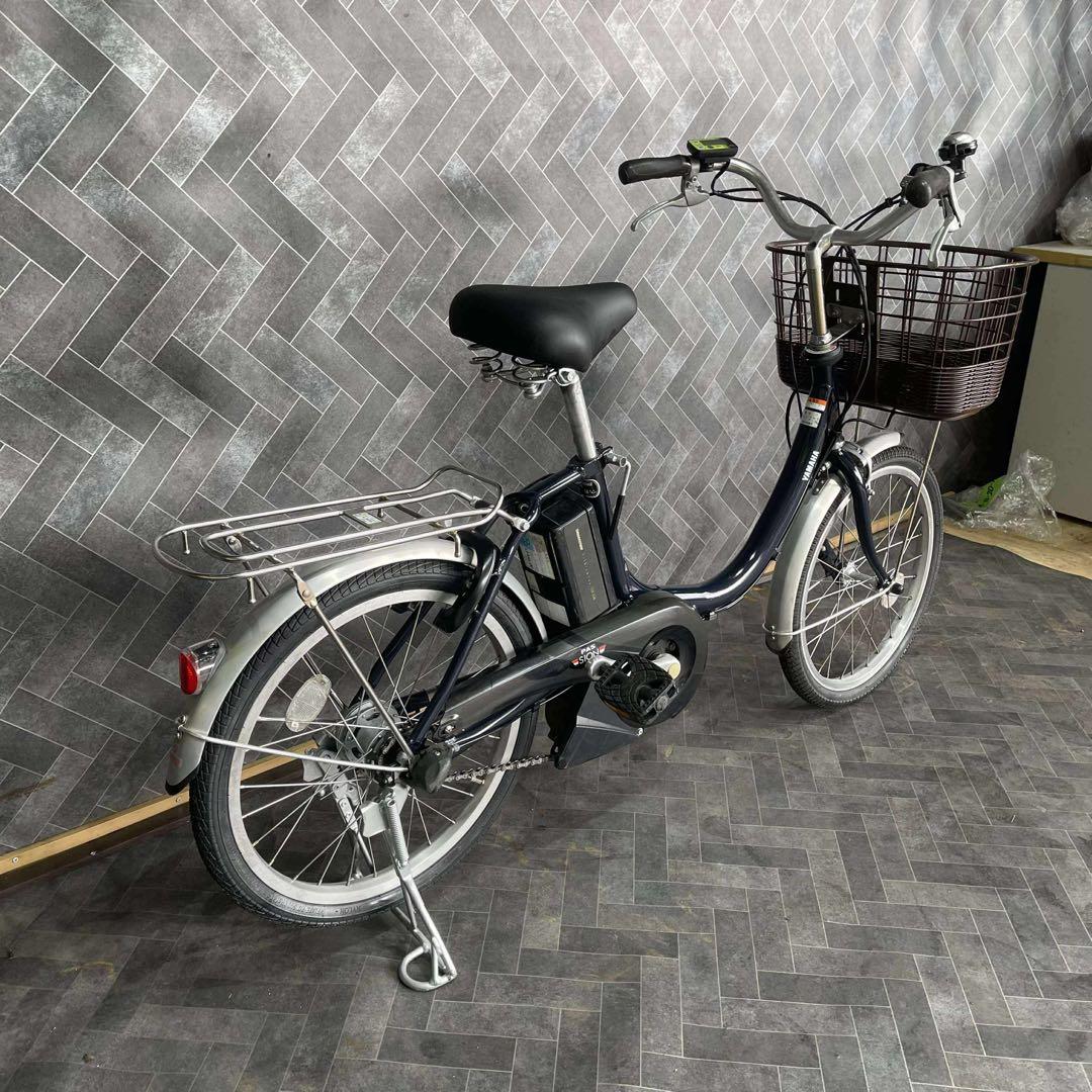 電動アシスト自転車 ネイビー 前カゴ付き