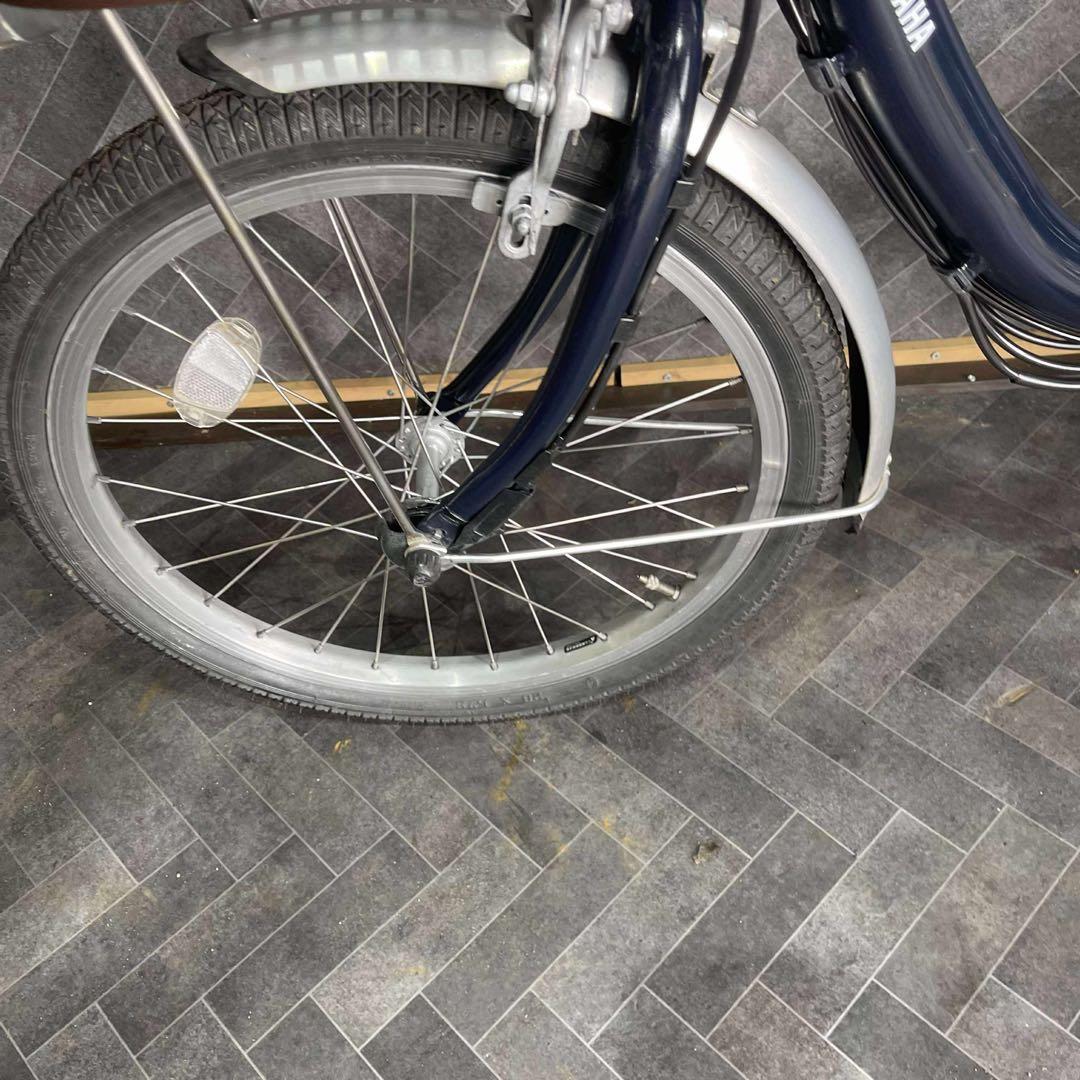 電動アシスト自転車 ネイビー 前カゴ付き