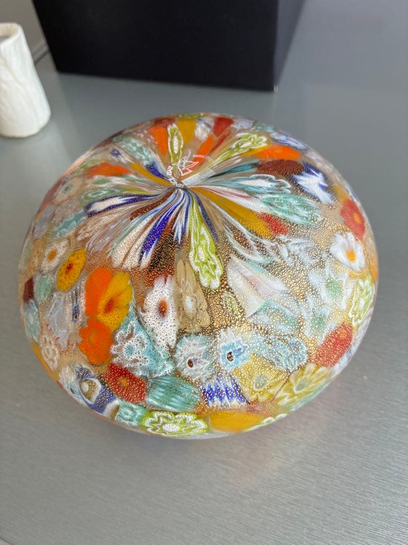 ベネチアガラスFOTOGRAFO 多色ガラス製キャンドルホルダー