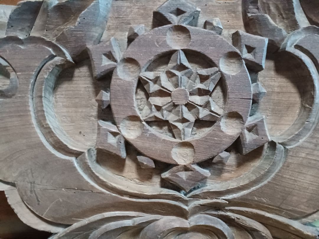 嘉永元年（1848年）奉納　「懸魚」　寺院古材 彫刻 仏教美術 寺院装飾