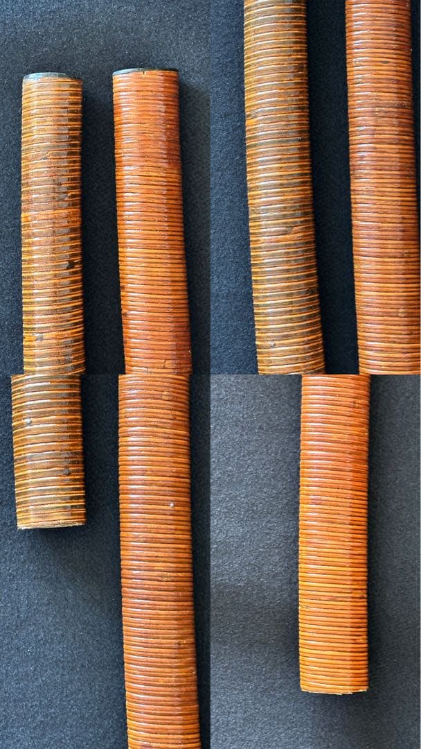 模造刀 藤巻拵 大小 二本差し 打刀 脇差 鞘付長さ68/100cm 25I7