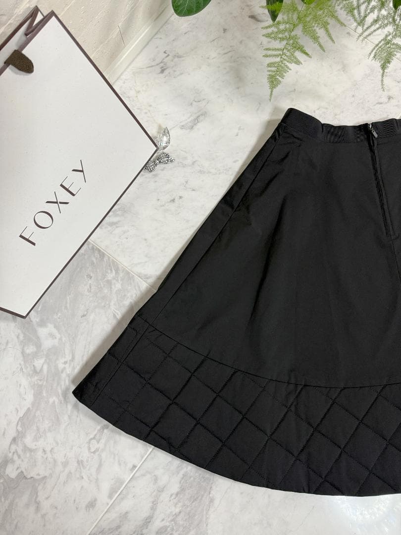 未使用★FOXEYフォクシー スカート アークティック 中綿 キルティング38