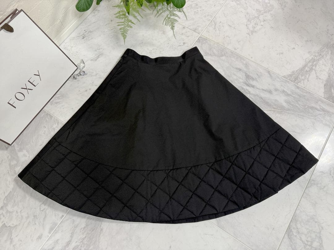 未使用★FOXEYフォクシー スカート アークティック 中綿 キルティング38