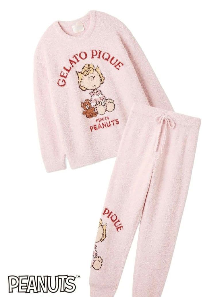 タグ付✨ジェラートピケ スヌーピー ジャガードプルオーバー＆ロングパンツセット