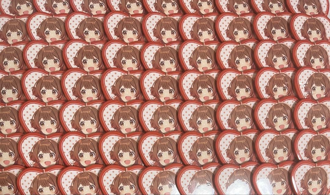 学園アイドルマスター 花海佑芽 ハート缶バッジ 開催記念